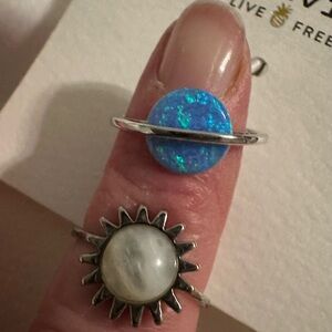 Two Pura Vida rings NWT size 6, Opal Saturn Ring and Sunshine Ring